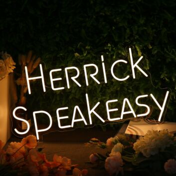 Herrick Speakeasy Lettering Custom LED Neon Sign