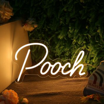 Pooch Yellow Neon Sign