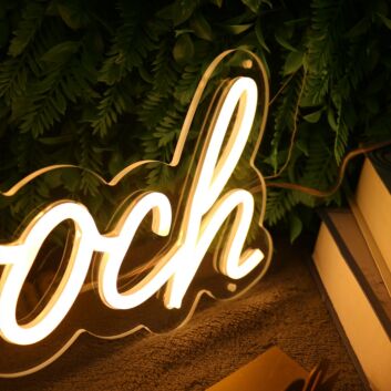 Pooch Yellow Neon Sign