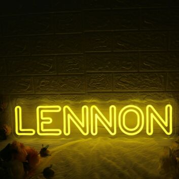 LENNON Yellow Neon Sign