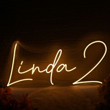 Linda 2 Yellow Neon Sign
