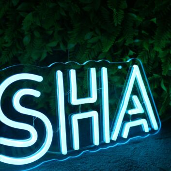 KRISHA Blue Neon Sign