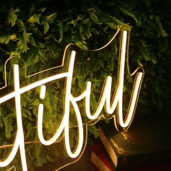 Beautiful Yellow Custom Neon Sign