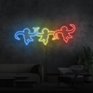 Monkeys Hanging Around LED Neon Sign