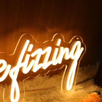 Honeybee Dizzing Yellow Neon Sign