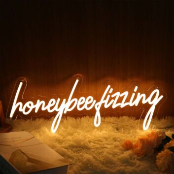Honeybee Dizzing Yellow Neon Sign