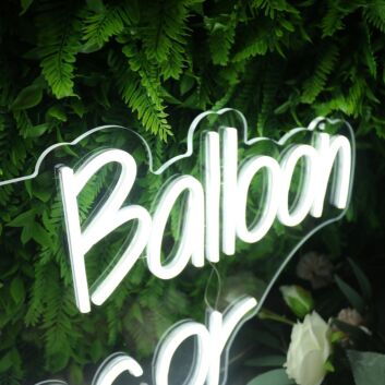 Miami Balloon Decor White Neon Sign