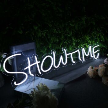 Show Time White Neon Sign