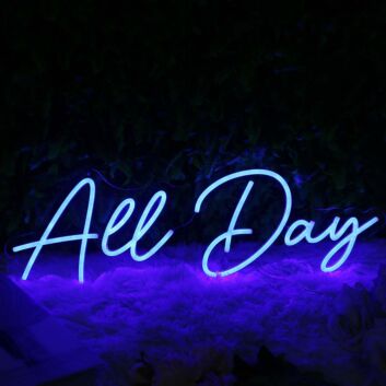 All Day Blue Neon Sign
