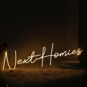 Next Homies Yellow Neon Sign