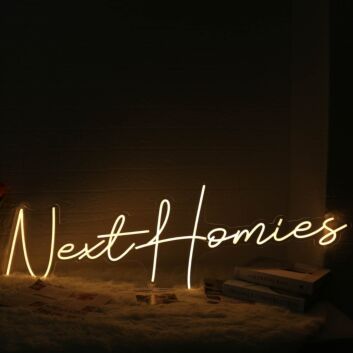 Next Homies Yellow Neon Sign