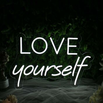 Love YourSelf White Neon Sign