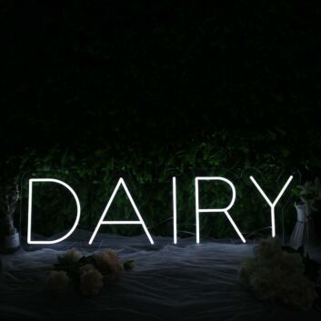Dairy White Neon Sign