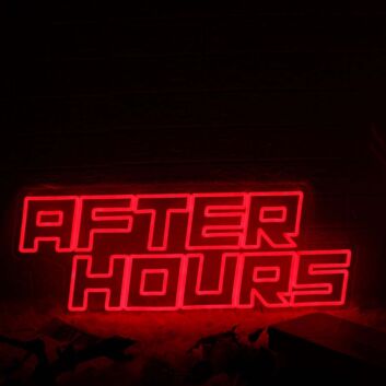 AFTER HOURS Red Neon Sign