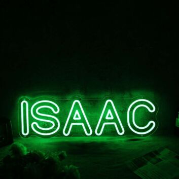 ISAAC Green Neon Sign