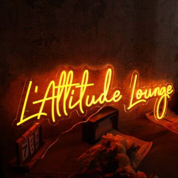 Lattitude Lounge Orange Neon Sign