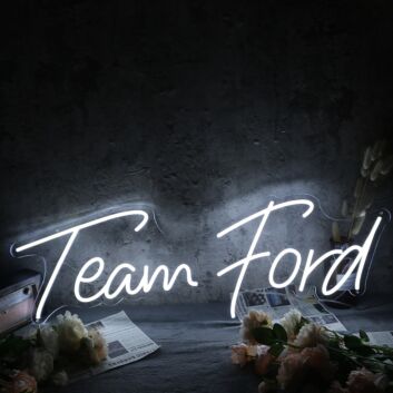 Team Ford White Neon Sign