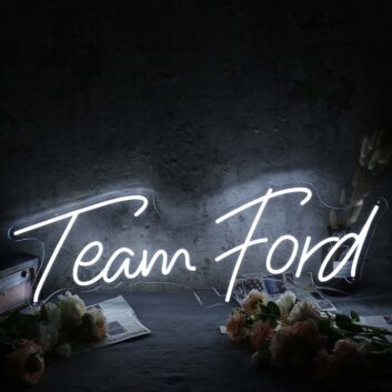 Team Ford White Neon Sign
