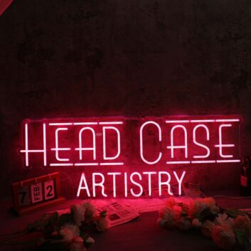 Head Case Artistry Red Neon Sign