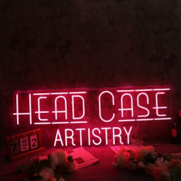 Head Case Artistry Red Neon Sign