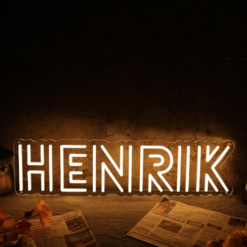HENRIK Yellow Neon Sign