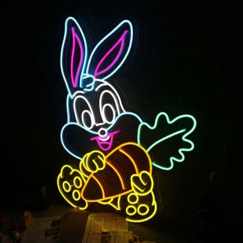 Cute Bunny Rabbit Neon Sign