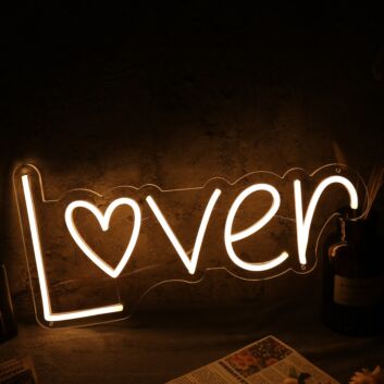 Lover Yellow Custom Neon Sign