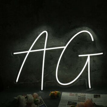 AG White Neon Sign
