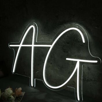 AG White Neon Sign