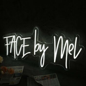 Face By Mel White Neon Sign