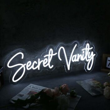 Secret Vanity White Neon Sign