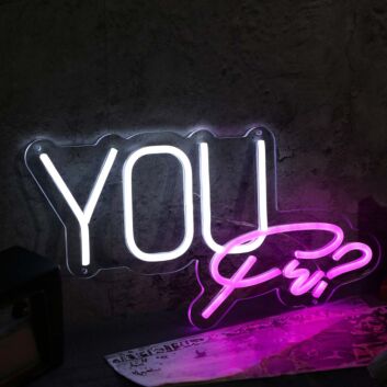 You White Neon Sign