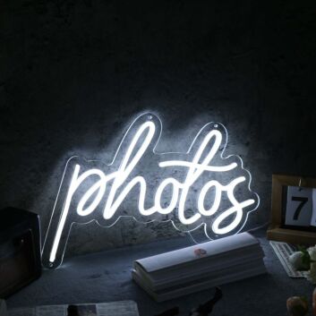 Photos White Neon Sign