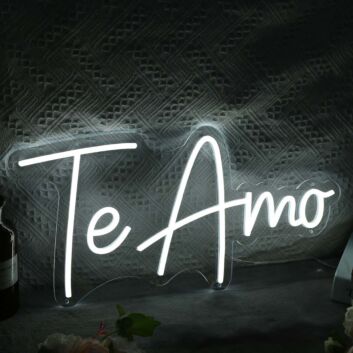 Te Amo White Neon Sign