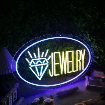 Jewelry With Shining Diamond Custom Neon Sign