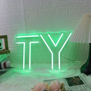 TY Green Custom Neon Sign