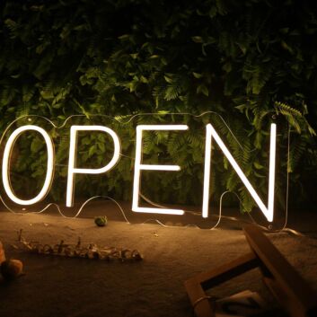 Open Yellow Custom LED Neon Sign