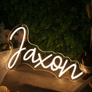 Jaxon Yellow Name Neon Sign