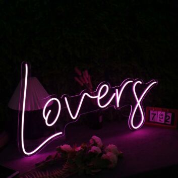 Lovers Purple Neon Sign