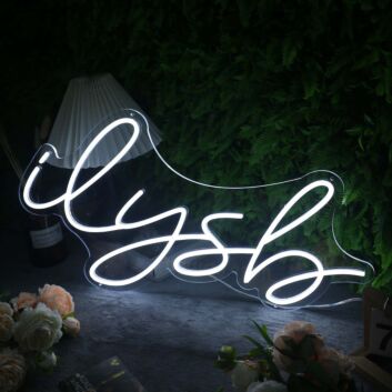 Ilysh White Neon Sign