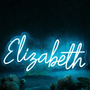 Elisabeth Blue Neon Sign