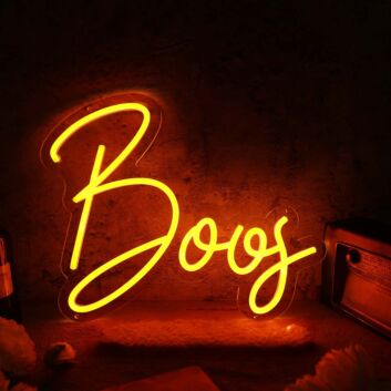 Boos Orange Neon Sign