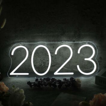 2023 White Neon Sign