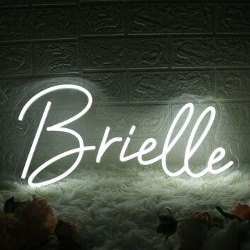 Brielle White Neon Sign