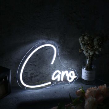 Caro White Neon Sign