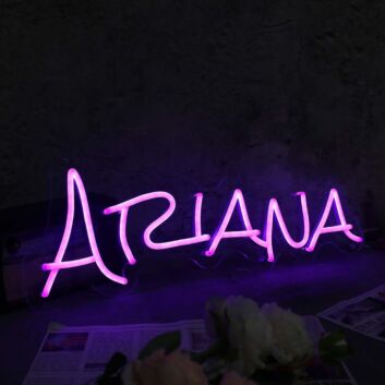 Ariana Purple Name Neon Sign
