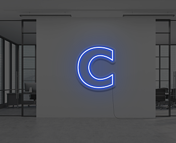 Neon Letter C
