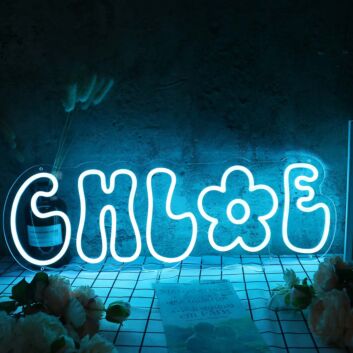 Chloe Blue Name Neon Sign