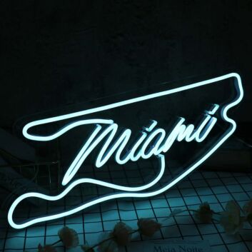 Miami White Neon Sign
