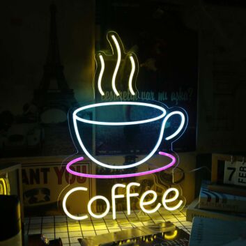A Cup Of Coffee Custom Neon Sign